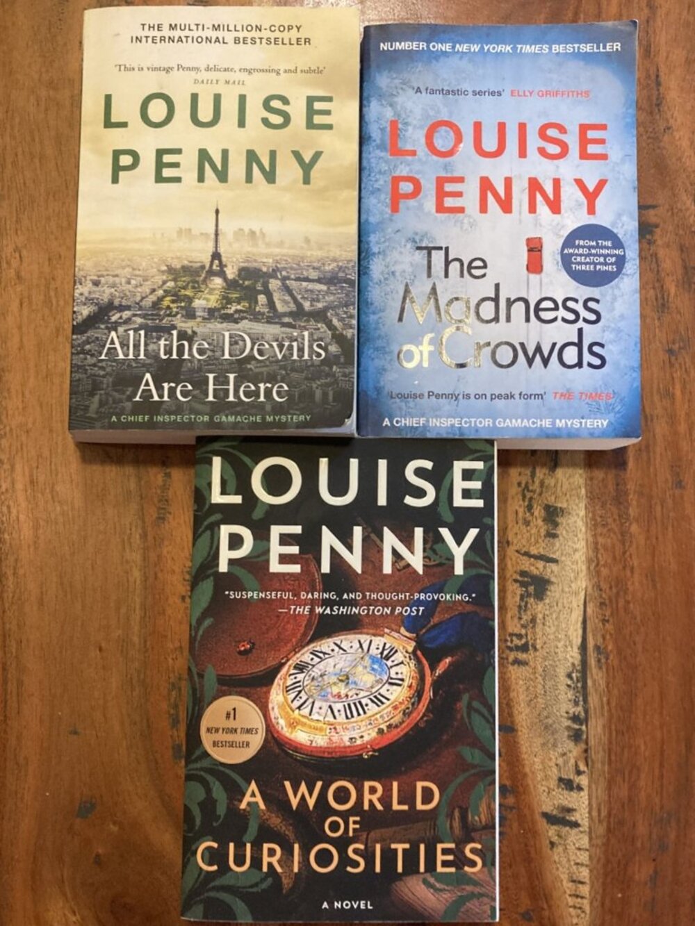Trio of recent Louise Penny Gamache titles (also listed separately)
